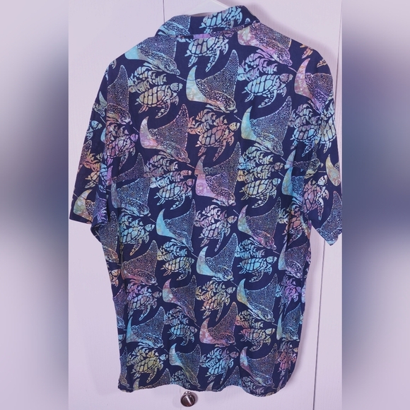 The Days Catch Mens Colorful 100% Cotton Size Large Button Front Shirt Hawaiian - Picture 7 of 8